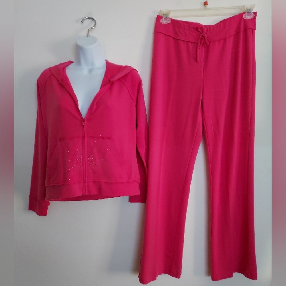 2 piece hoodie set (Pink)